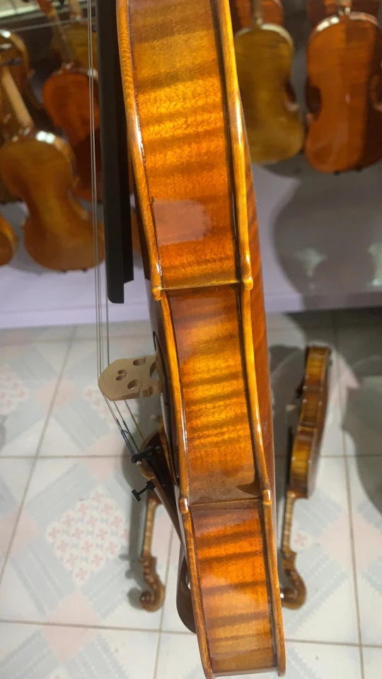 Полностью Европейская скрипка из ели золотисто-желтая итальянская топовая