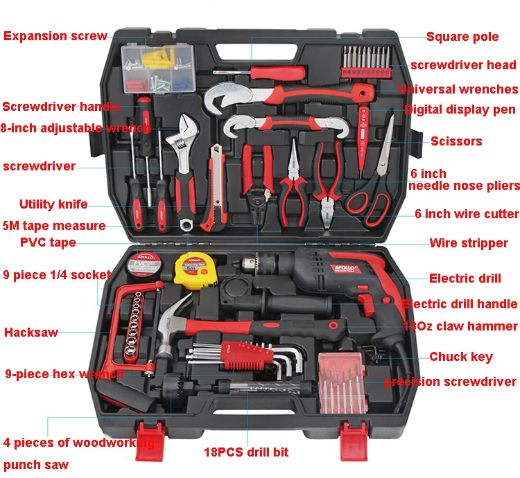 135PCST набор ручных инструментов для дома общие Наборы Набор отверток гаечный ключ