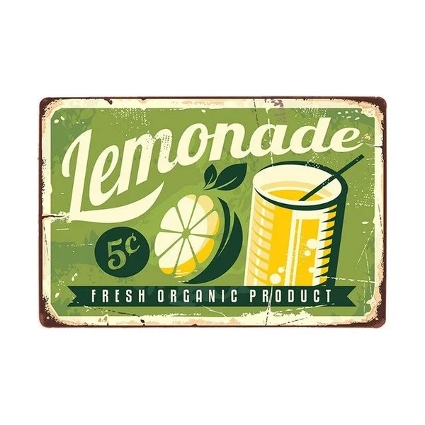 

Lemonade металлические знаки лимонный винтажный постер Ретро украшение для бара паб кафе украшение для стен домашний декор 20x30 см
