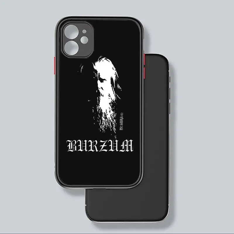 

Burzum music Phone Case Matte Transparent for iPhone 7 8 11 12 s mini pro X XS XR MAX Plus coque