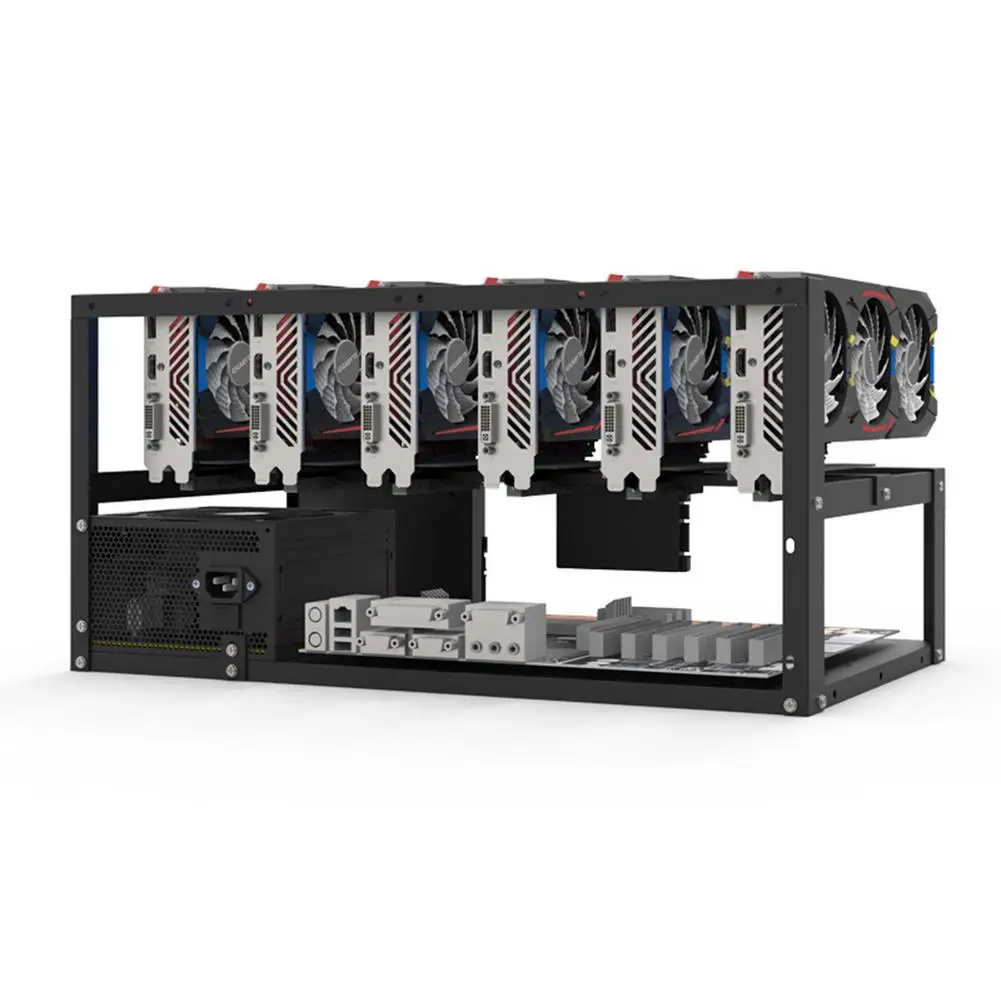 

For 6GPU Durable Open Mining Rig Frame Case Frame Transfer Mining Rack Miner Coin Ring Support Rig Case Durable