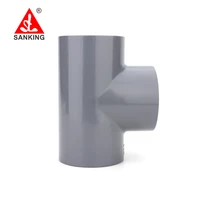 free shipping sanking 20mm 75mm cpvc tee din cpvc tee sch80 cpvc equal tee for pipe connector accessories