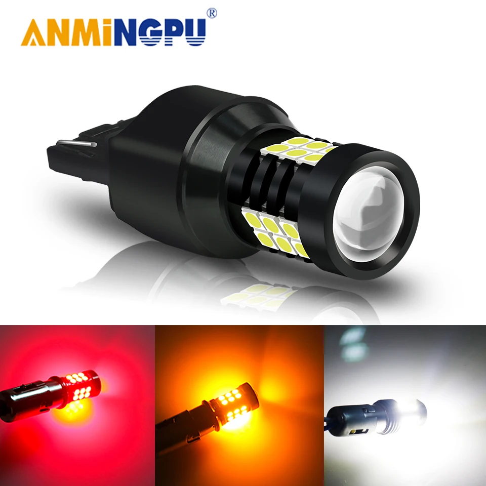 

ANMINGPU 2X Signal Lamp T20 Led Bulb 7443 W21/5W 7440 W21W LED 3157 P27/7W T25 LED 3156 P27W 3030SMD Turn Signal Brake Light 12V