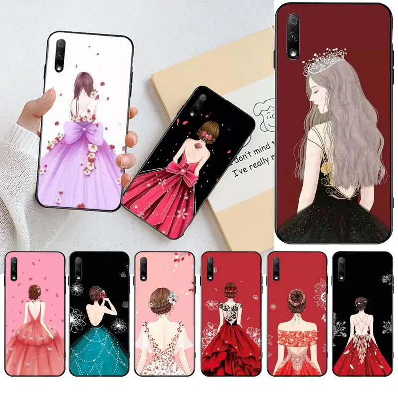 YJZFDYRM художественный Свадебный чехол для телефона девочек с рисунком сделай сам