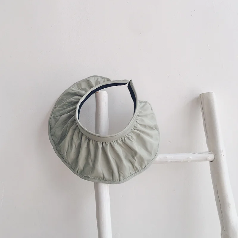 

2021 2 in 1 summer sun visor breathable shell hat sun protection sunshade children foldable hollow top hat UV sun hat
