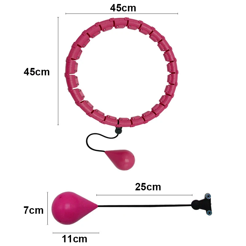 Aros deportivos ajustables para ejercicio Abdominal, aros de cintura estrecha, aros de masaje desmontables, equipo de Fitness, gimnasio, entrenamiento en casa, pesas, Z40-2