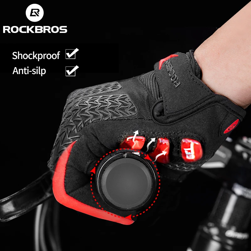 ROCKBROS ветрозащитные велосипедные перчатки с сенсорным экраном для езды на горном велосипеде велосипедные перчатки Тепловые Теплые мотоциклетные зимние осенние велосипедные перчатки