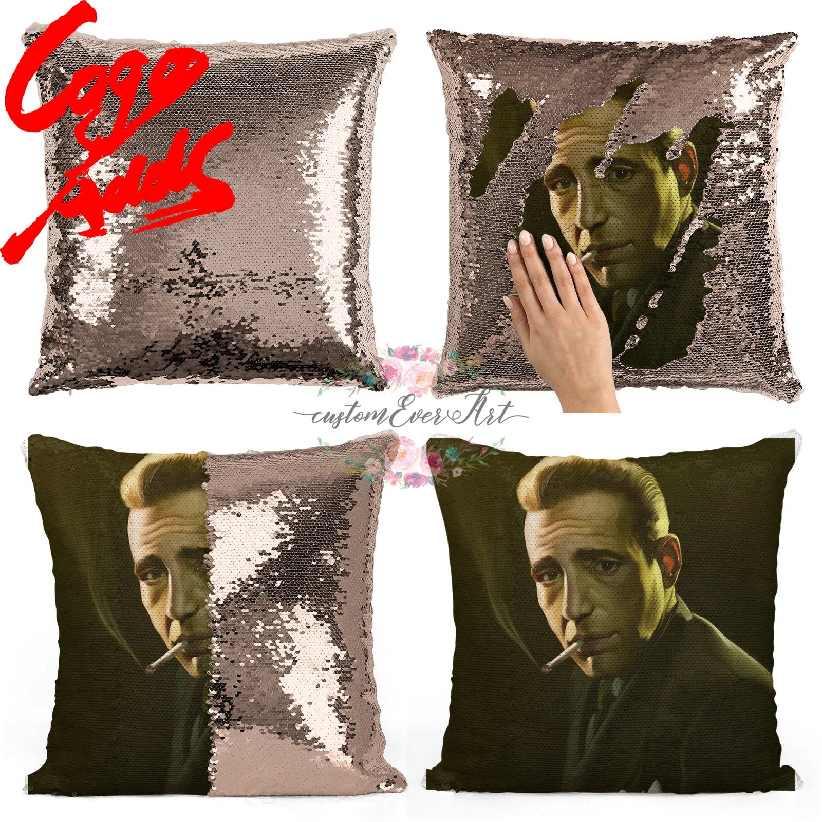 Подушка с блестками Humphrey boнемецкого производства | Наволочка Двухцветная