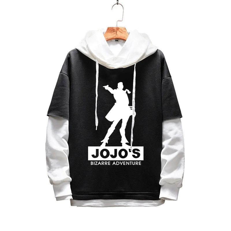 

Japanese Anime JoJo's Bizarre Adventure Cosplay Hoodies JOJO Sweatshirts Kujo Jotaro Hooded Sweaters Unisex Sweater For Men