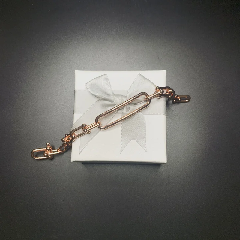 2021 new woman hot selling brand ttff 925 sterling silver hip hop heavy metal u shaped thick bracelet party jewelry gift co free global shipping