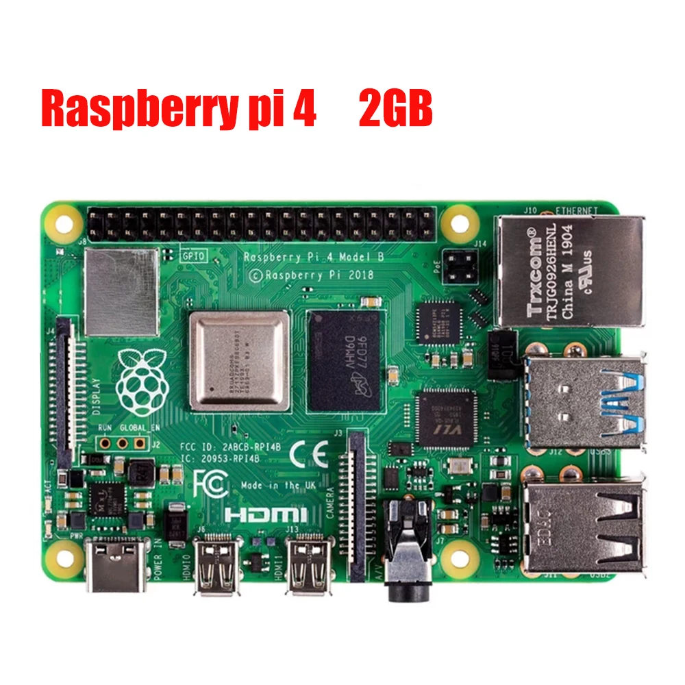 Последняя модель Raspberry Pi 4 Model B с 2 Гб ОЗУ BCM2711 четырёхъядерный телефон версии v8 1 5