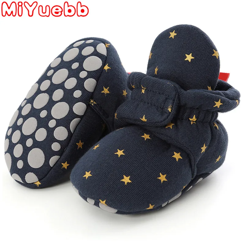 Обувь на плоской подошве для новорожденных зимние ботинки унисекс мягкой обувь