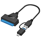 Кабель-переходник SATA 2 в 1, 2,5 дюйма, поддержка SSD, 50 см, USB 3,0, USB C в SATA