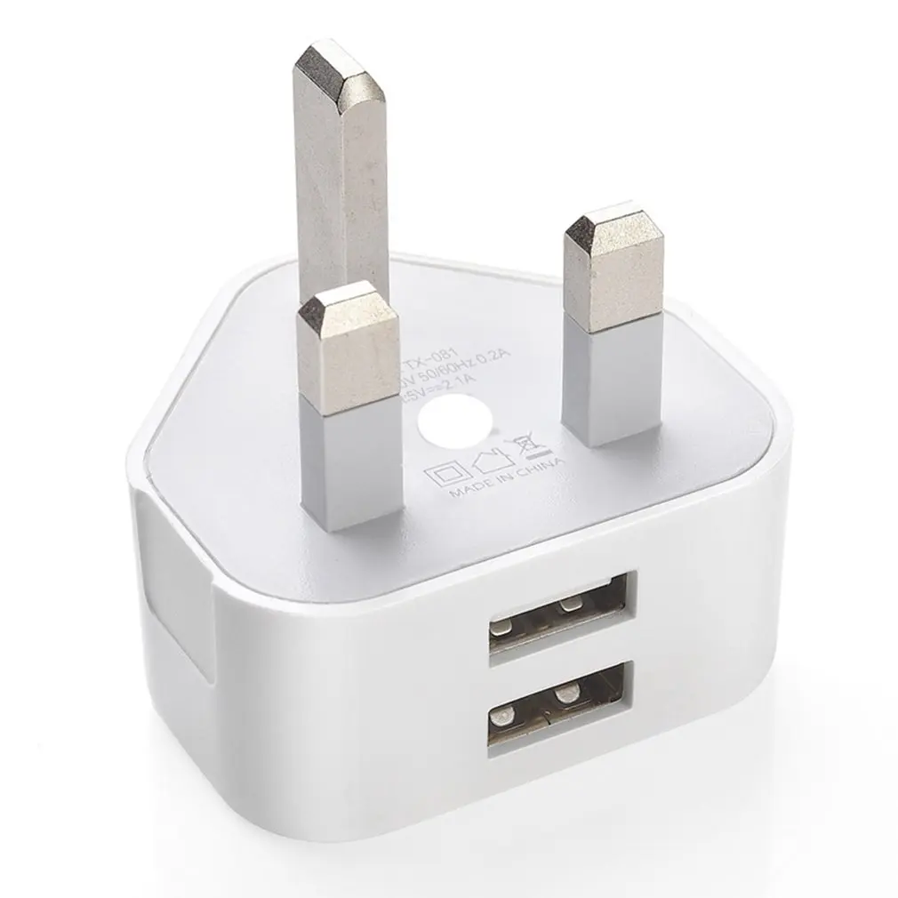 Универсальный 1/2/3 порт USB штепсельная вилка британского стандарта 3 Pin настенное