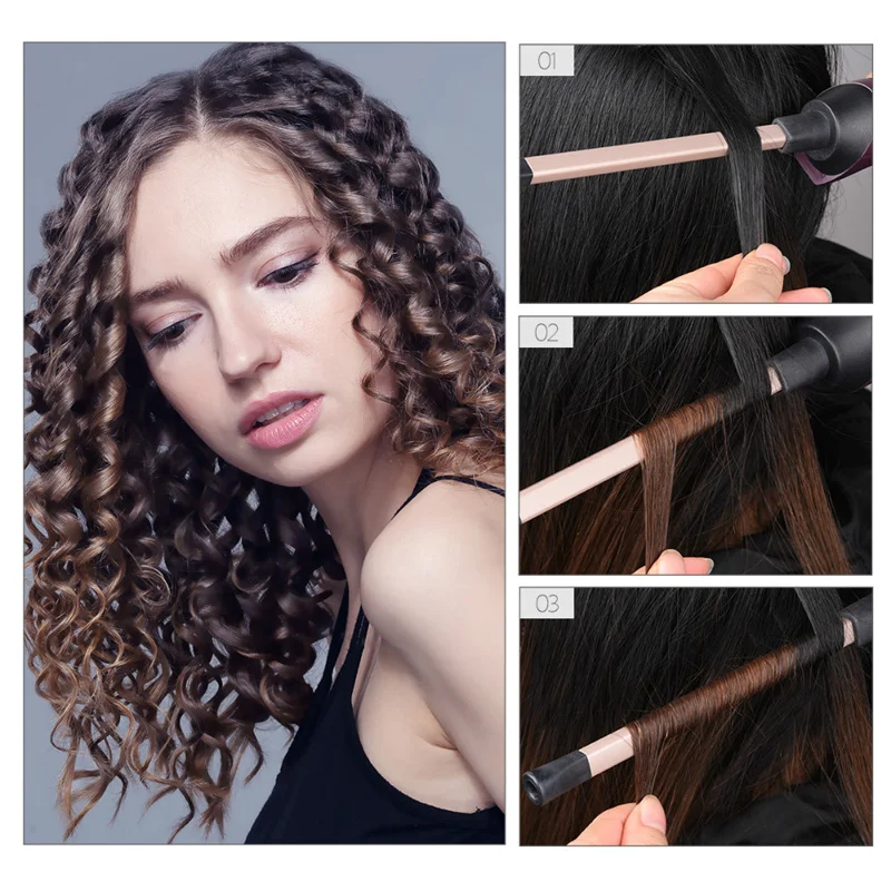 Щипцы для завивки волос турмалиновые керамические 9 мм 53|Щипцы завивки| |