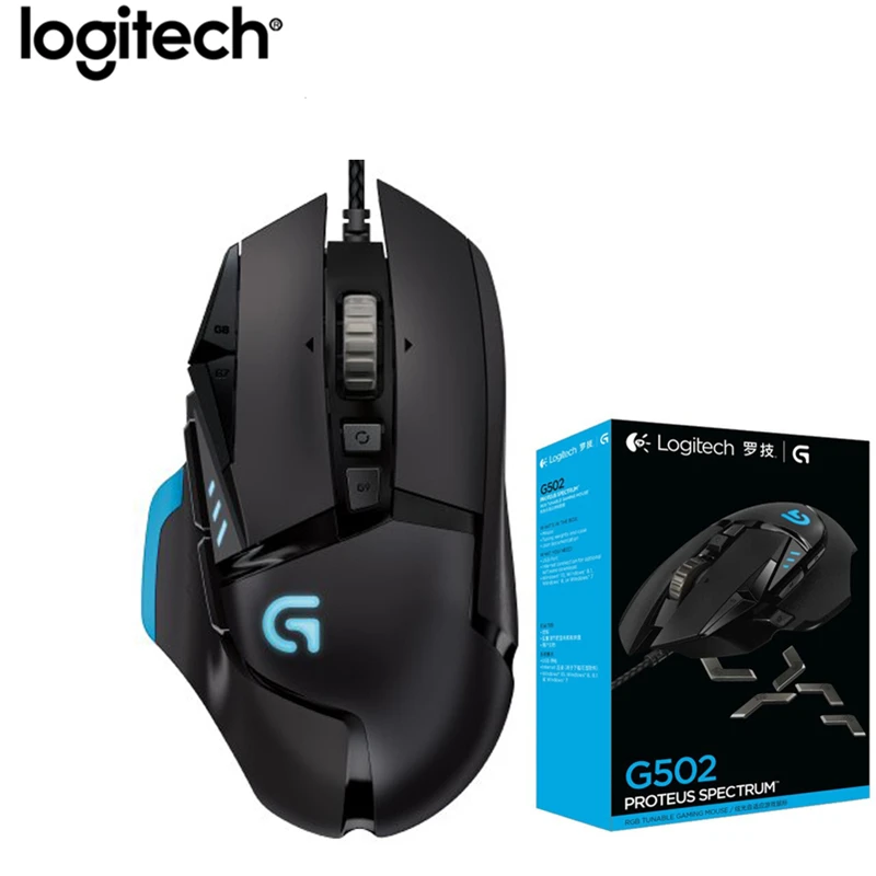 G502 RGB Оригинальная Проводная программируемая игровая мышь lotech G403/G502/MX518/G402/G302/G102/G300s RGB игровая офисная Поддержка мыши Настольный Lap - Цвет: G502 RGB