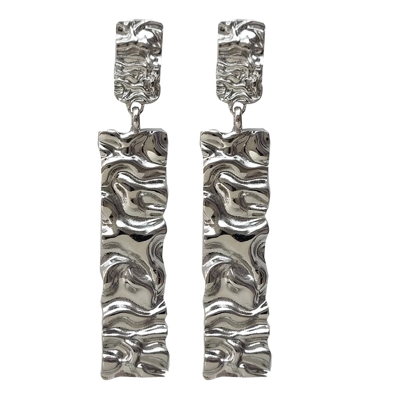 

S925 needle Fashion Geometric Earrings 2021 New Design Hot Selling Metal Drop Earrings For Girl Fine Accessories