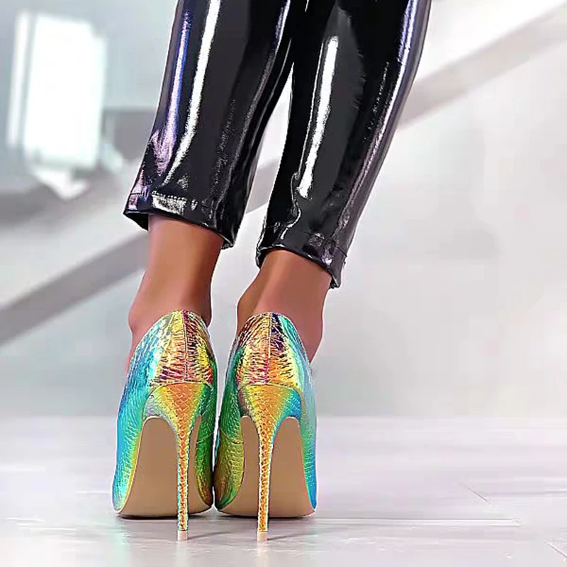 Оригинальные Соблазнительные вечерние туфли лодочки женские с острым носком на