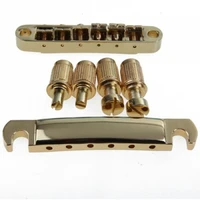 abr 1 style saddle bridge stop tailpiece kit for electric guitar parts gold plated