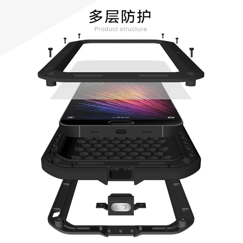 Алюминиевый металлический защитный чехол с полным покрытием корпуса для Xiaomi Mi 6 8