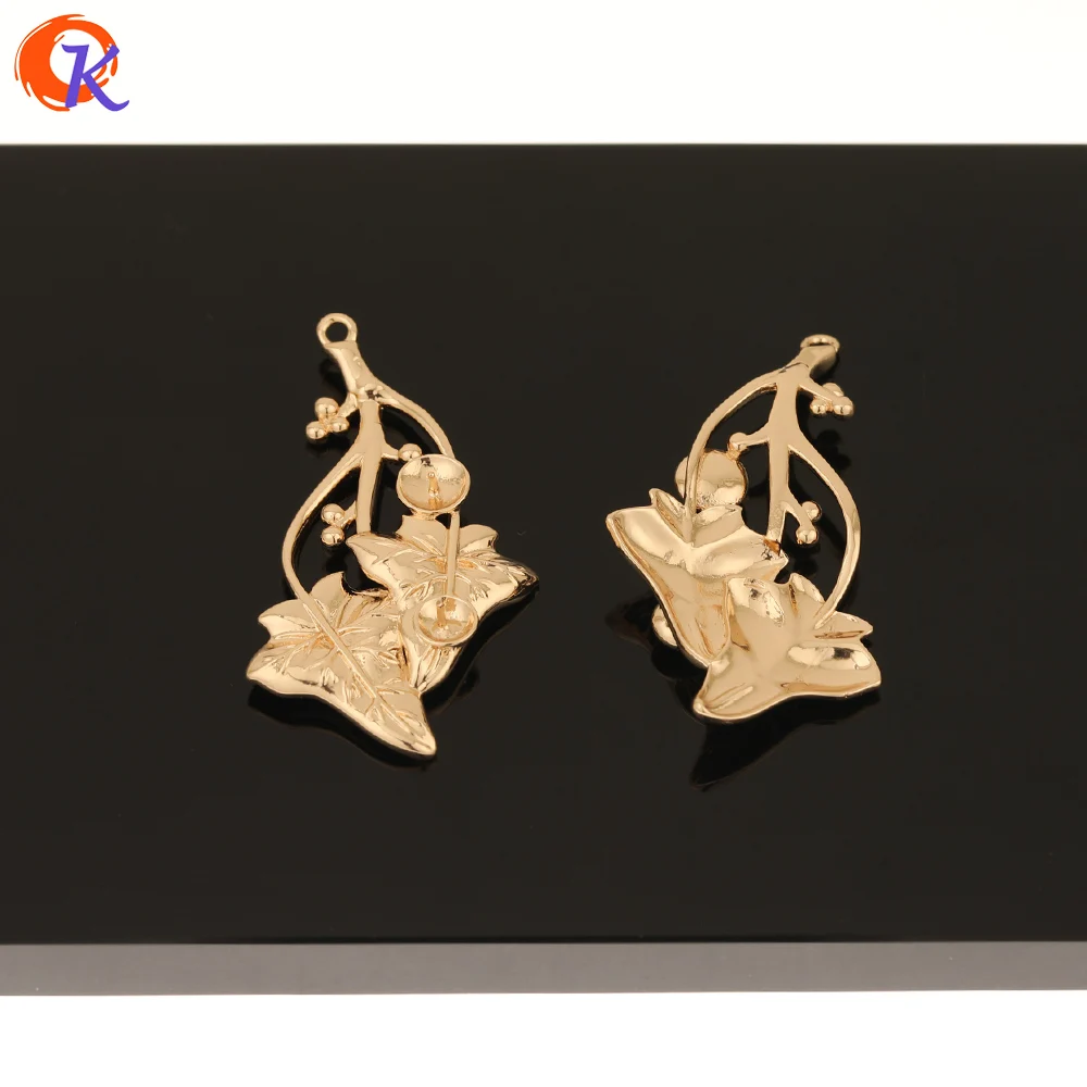 

Cordial Design 50Pcs 25*43MM Charms/Hand Made/Jewelry Accessories/Copper/Leaf Shape/Earring Findings/DIY Jewelry Making/Pendant