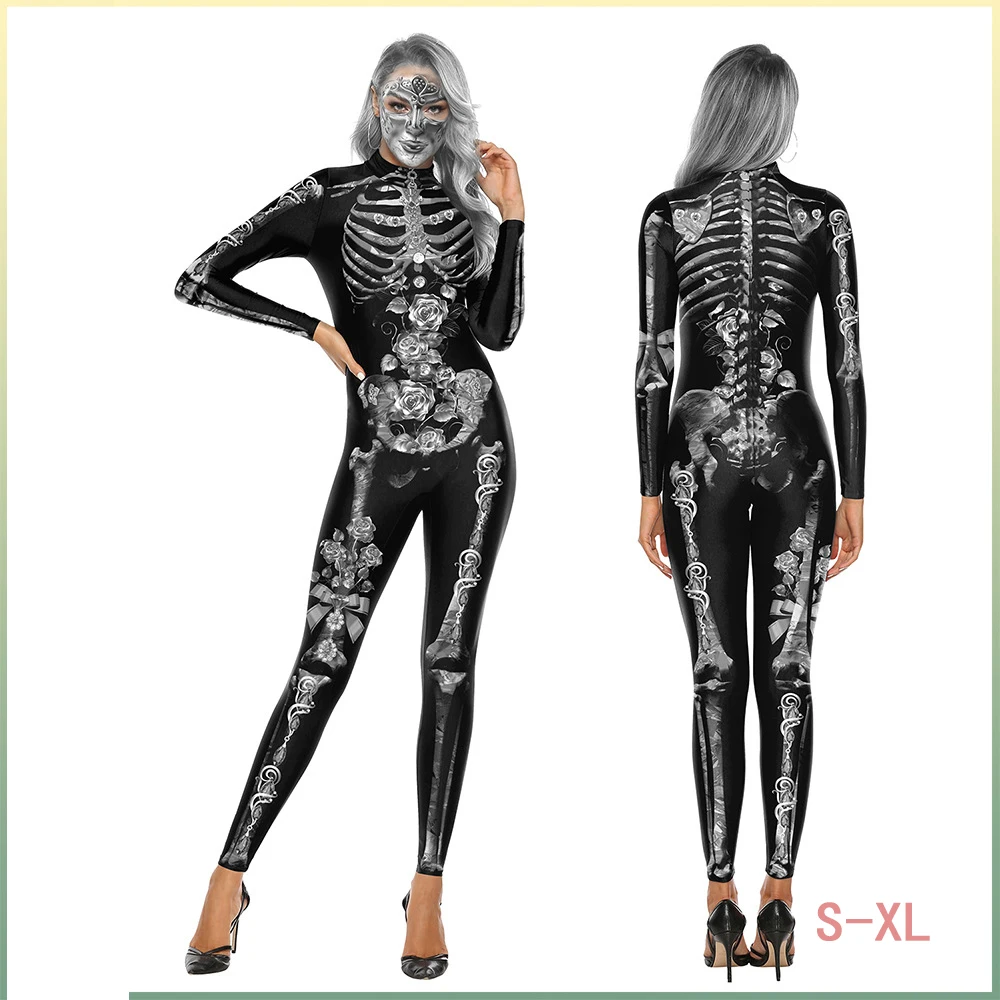 Костюм Кошки для косплея на Хэллоуин 3D принт ужас скелет рама гибкий цельный