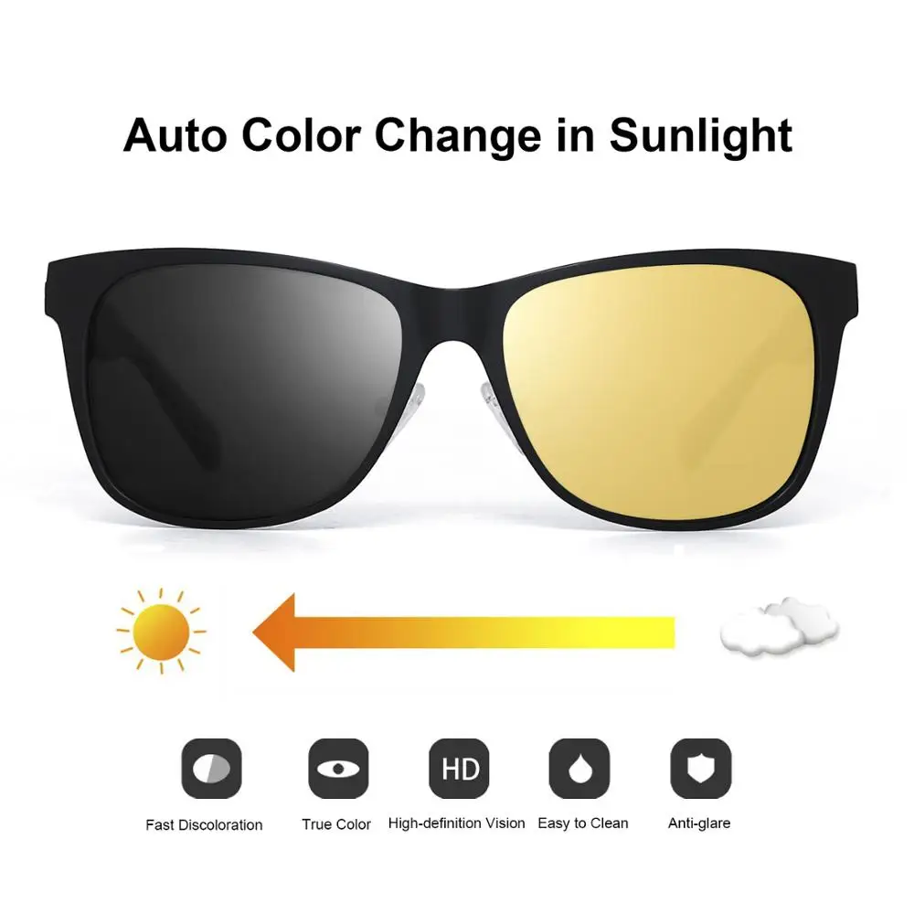 Мужские и женские кожаные очки ночного видения поляризационные с желтыми