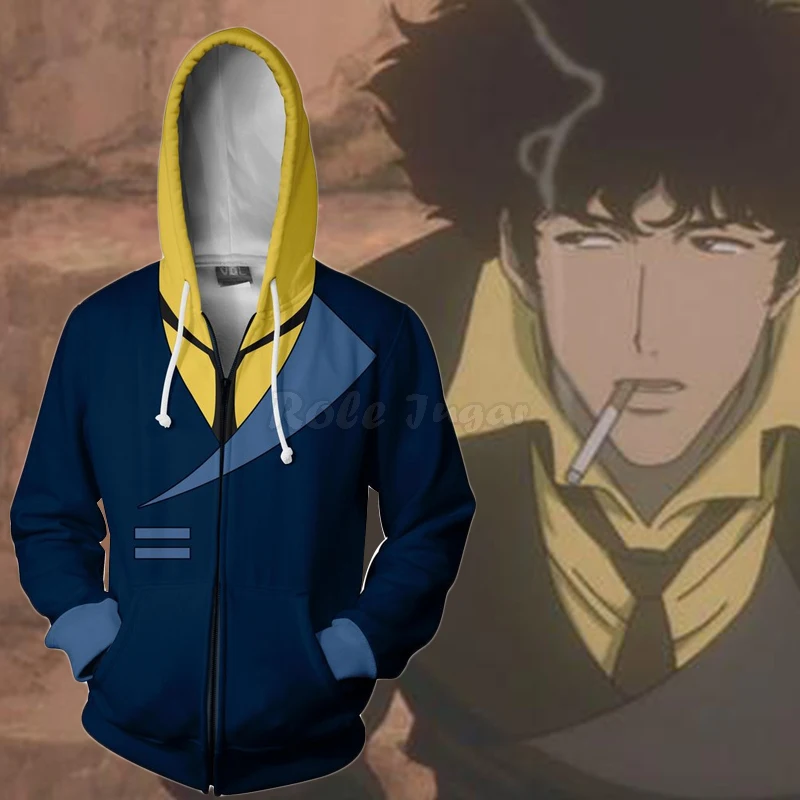 

S-5XL Japan Anime Cowboy Bebop Cosplay Spike Spiegel Hoodie Coat Jacket C53X37