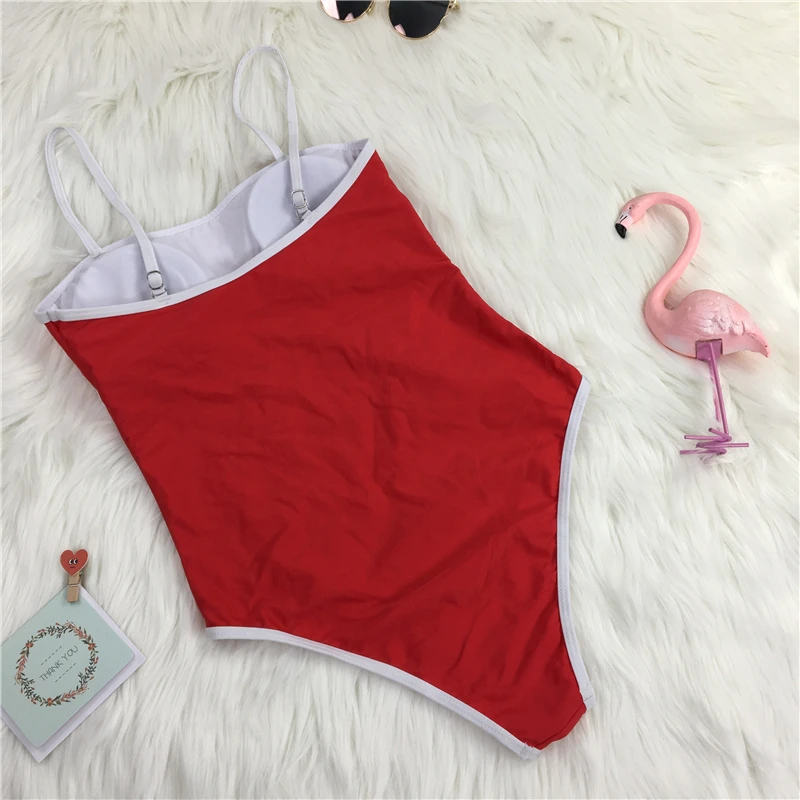 Женский купальный костюм maillot de bain femme Цельный купальник бандо с v образным