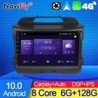 NaviFly 7862C 6G 128G Android 10 многофункциональная автомобильная интеллектуальная система для Kia Sportage 3 SL 2010 - 2016 встроенный Carplay DSP GPS