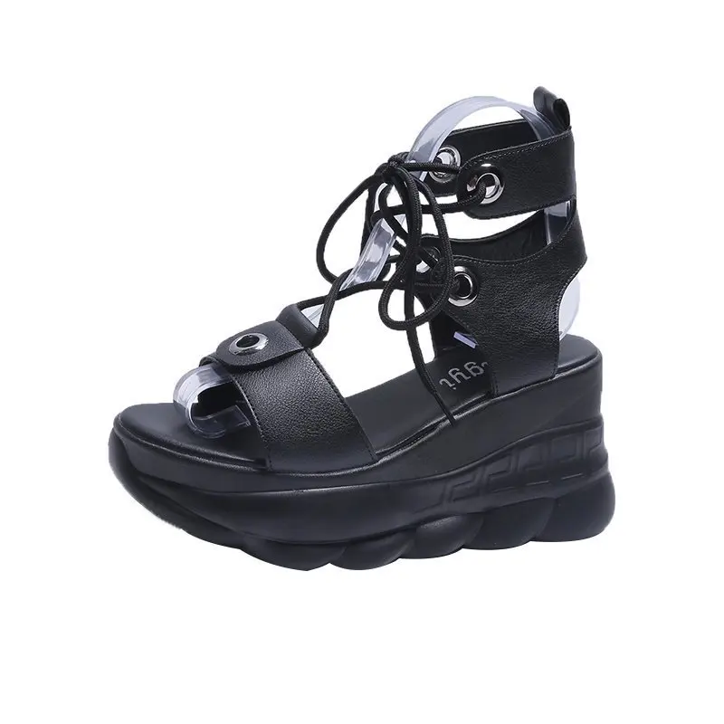 

Sports sandals women's 2020 new versatile thick soled interior high net Red Fairy super fire Roman shoeswomen summer boots