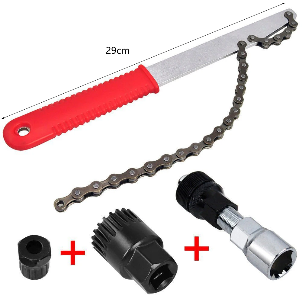 

Bicycle Flywheel Wrench Kits Chain Installation Removal Tools Freewheel Extractor Bike Repair Tool Set Outdoor Accessories