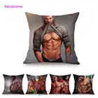 Мускульный сексуальный мужской Jock Мальчик Мужской муравьиный искусство мультфильм диван Декоративная Подушка Чехол популярный парень комиксы коллекция наволочка