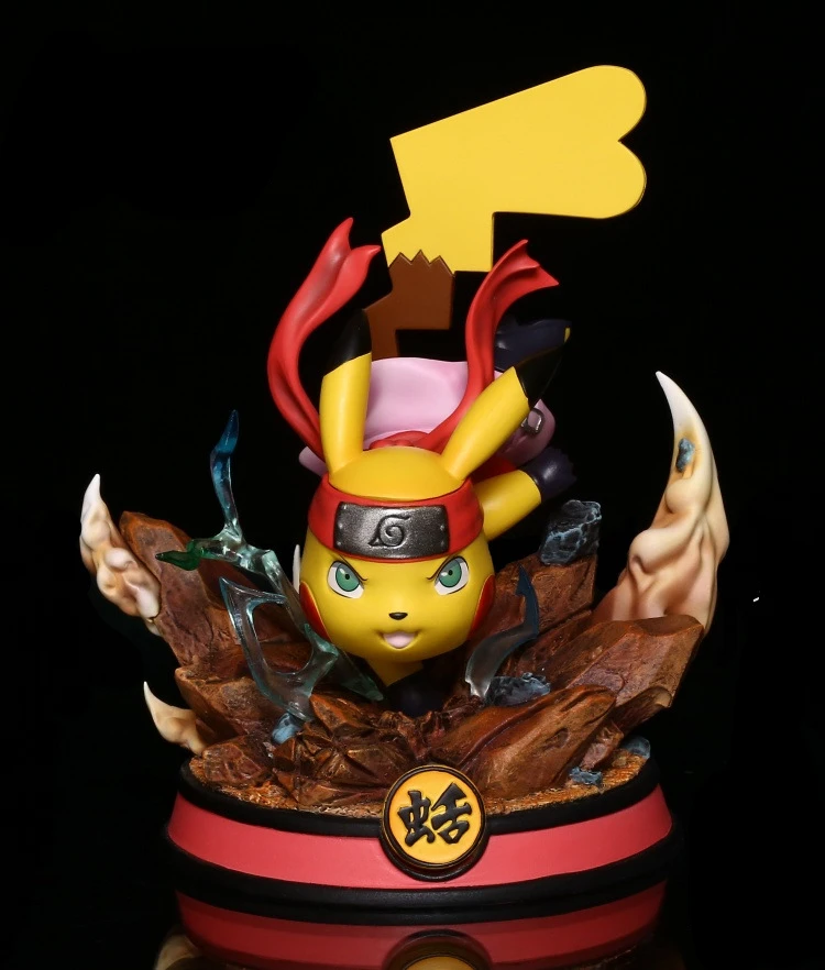 

POKEMON Action Figure NARUTO-s Sasuke Anime Game Pikachu Model Toy Pocket Monster one piece Anime Figure Collect Toy For Kid