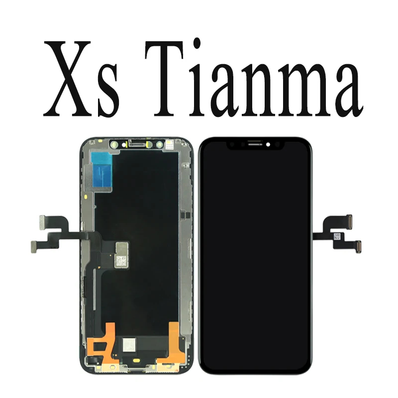 for XS Tianma Класс для iPhone X S Max XR ЖК-дисплей для Tianma AMOLED OEM сенсорный экран с дигитайзером запасные части для сборки черный - Color: for XS Tianma