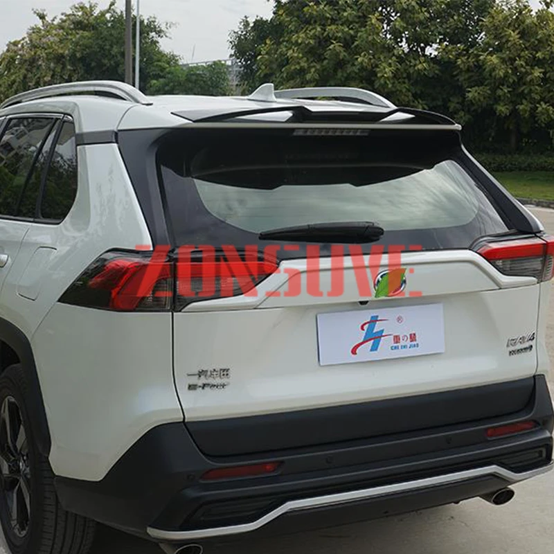 Используется для 2019 2020 Toyota Rav4 RAV-4 Спойлер ABS пластик ковка углеродное волокно вид