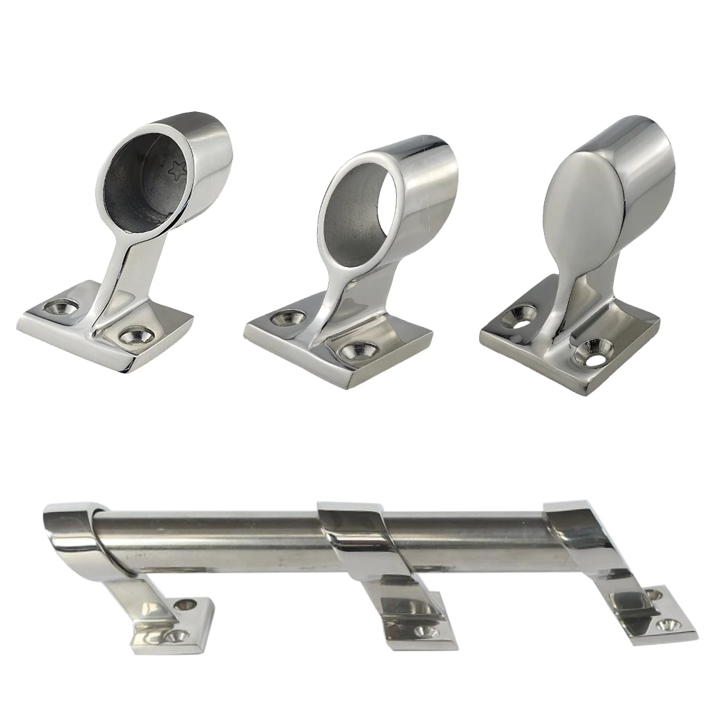 

316 Stainless Steel Hand Rail Fitting, 60° End-Right/Center/Front-Lift HandRail Fitting for 1-Inch 7/8inch Tube OD Marine Boat