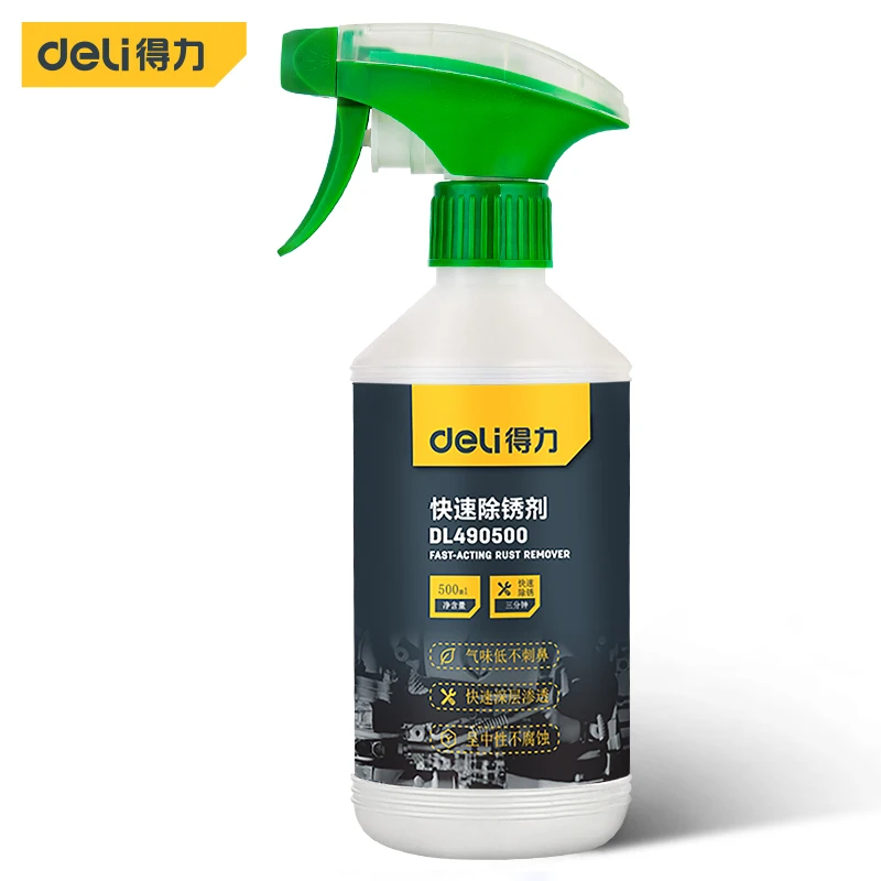 Removedor de Ferrugem Manutenção do Carro Acessórios de Limpeza Deli Multifuncional Ferrugem Inibidor Derusting Spray Anti-ferrugem Lubrificante 500ml