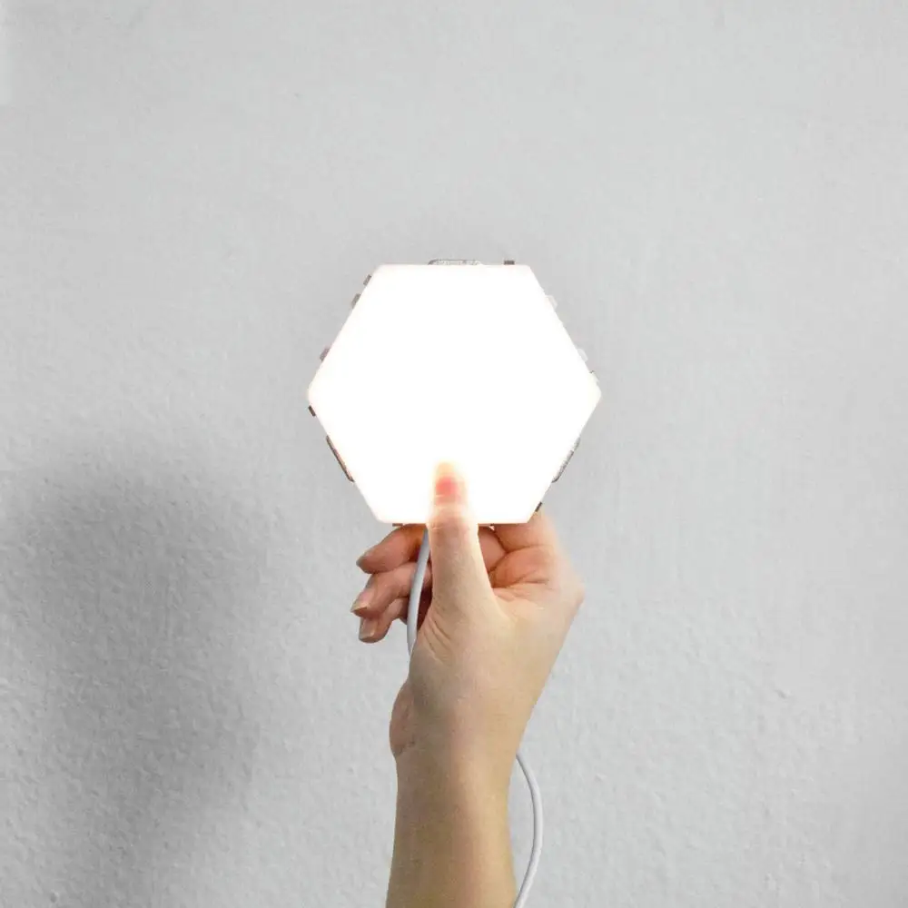 DIY сенсорный датчик модульные настенные лампы жизни умный квантовый ночной Светильник Геометрическая сборка шестиугольный светодиодный магнитный светильник s