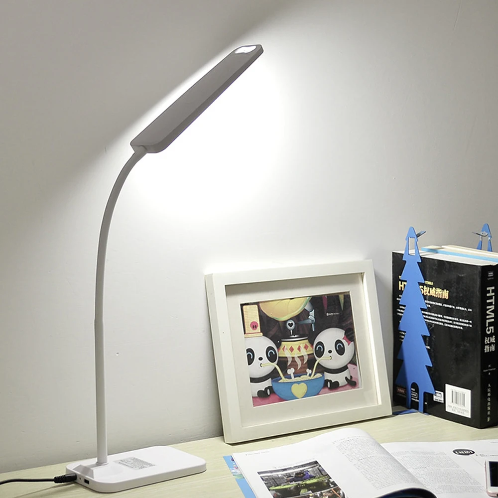 Светодиодная перезаряжаемая Настольная лампа с защитой глаз для студентов детей