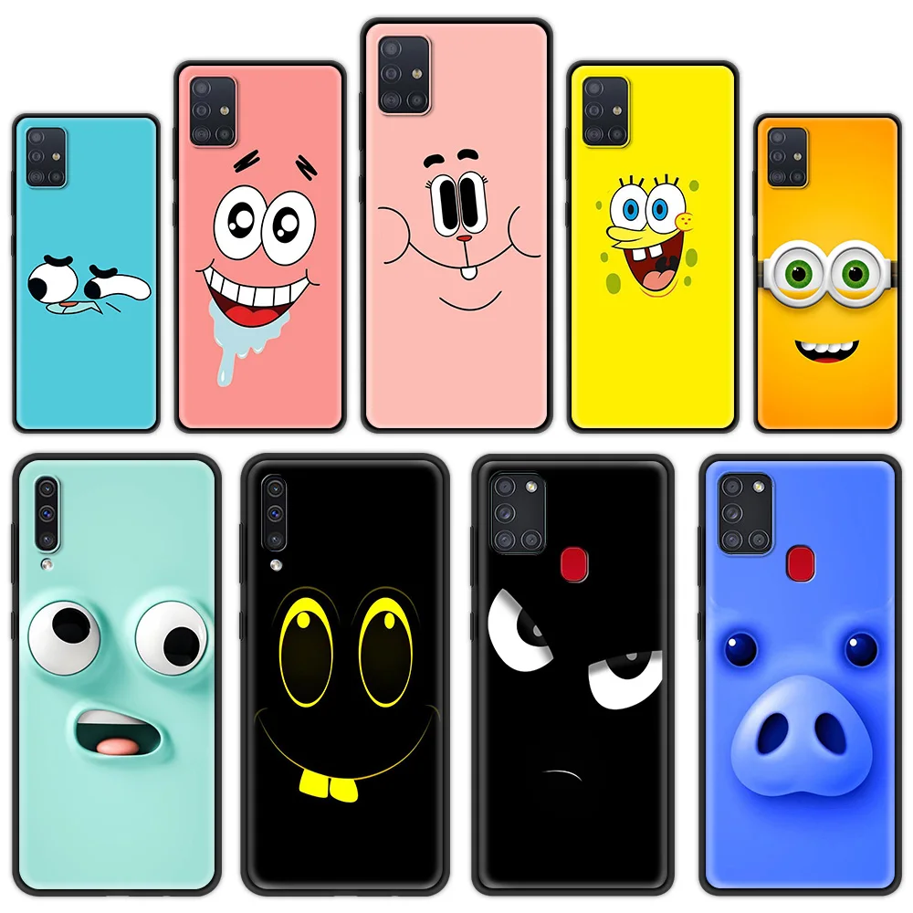 

Funny Smiley Faces Luxury Soft TPU Case for Samsung Galaxy A21S A51 A71 A12 A02S A21 EU A32 A52 A72 5G A41 A31 Phone Coque