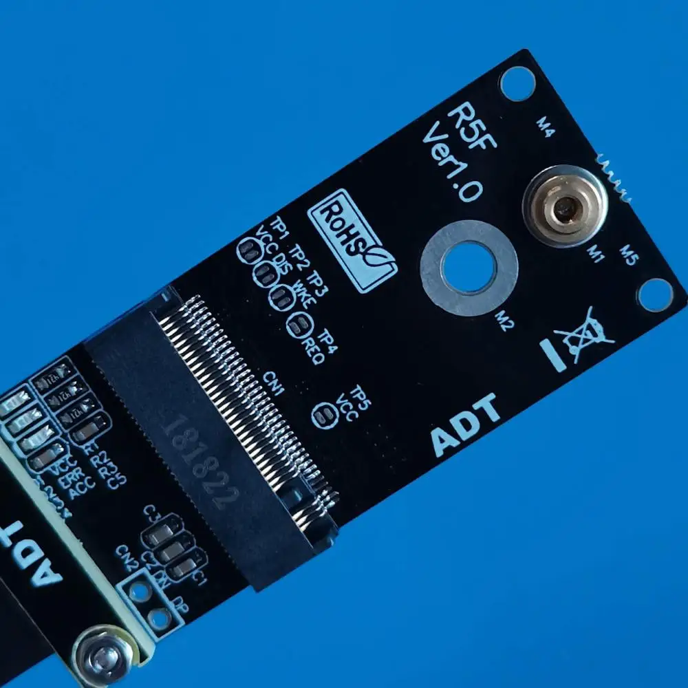 M.2 a. e. key x16 карта расширения кабеля M2 A/E ключ к 16x PCI-Express 3 0 PCIE удлинитель PCIe3.0x1 8G/bps |