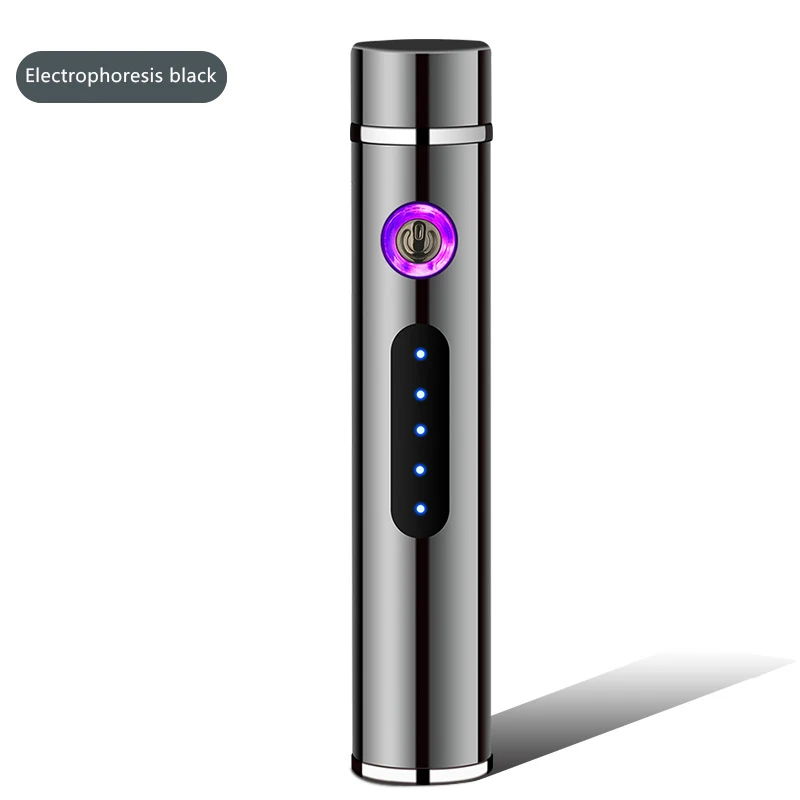 G252729A Мини двойная дуговая плазменная зажигалка, цилиндрическая электрическая зажигалка, перезаряжаемая USB Зажигалка, защищенный от ветра для курения, аксессуары, новинка - Цвет: G252729A