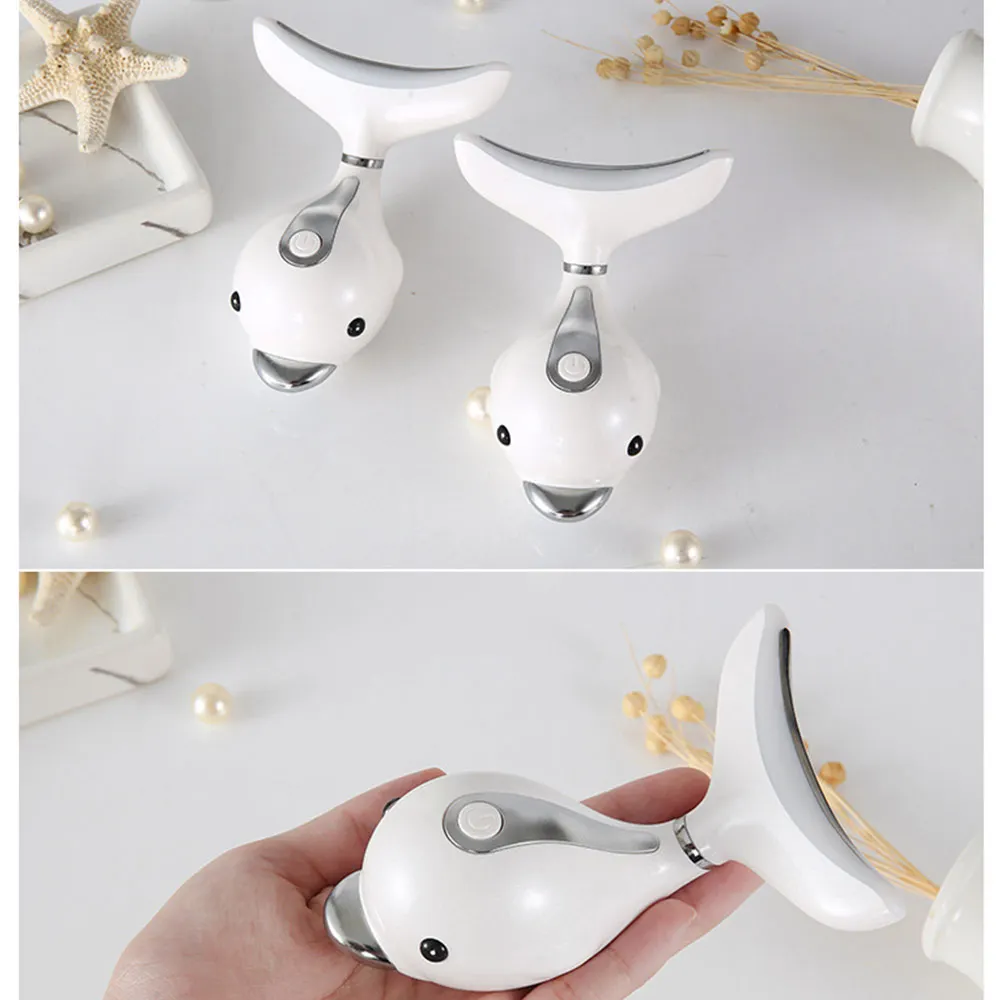 Светодиодный массажер для лица и шеи аппарат фототерапии удаления морщин