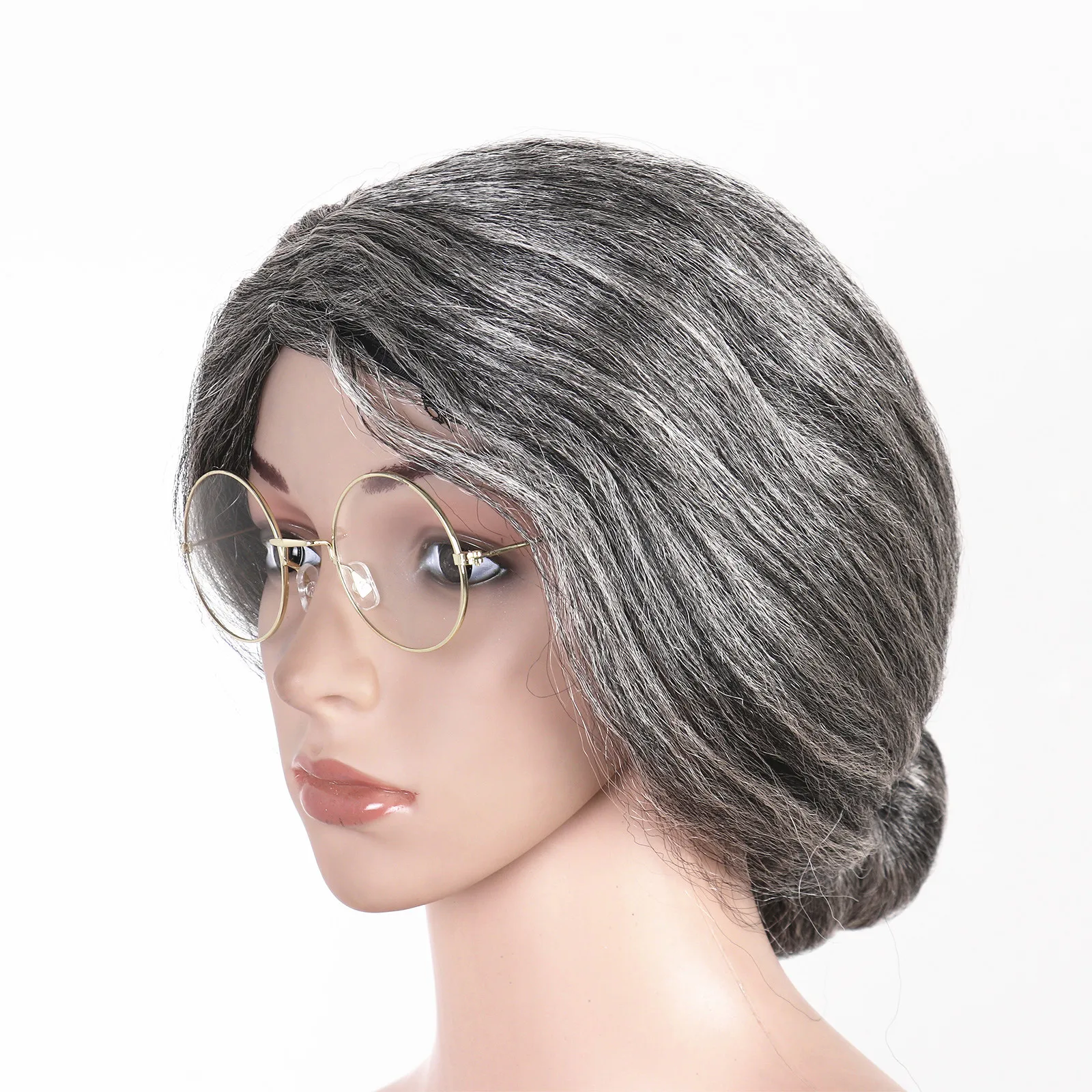 Аксессуары для бабушки маскарада на Хэллоуин старые женщины Серебряный парик