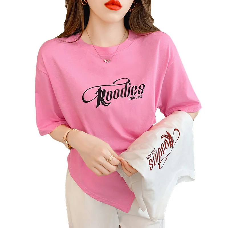 

Irregular short sleeve T-shirt women's new design in summer 2021