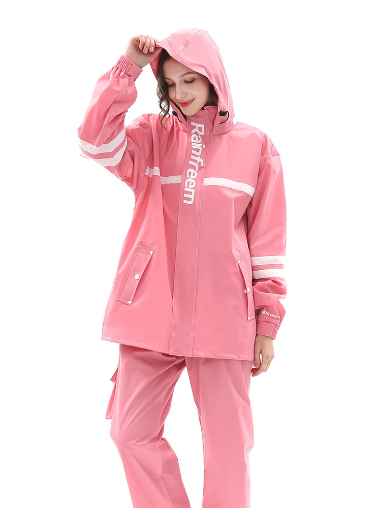 

Waterproof Raincoat Jacket Adult suit Set motorcycle Outdoor hiking Raincoat With Pants Stylish Poncho Impermeable rain Poncho