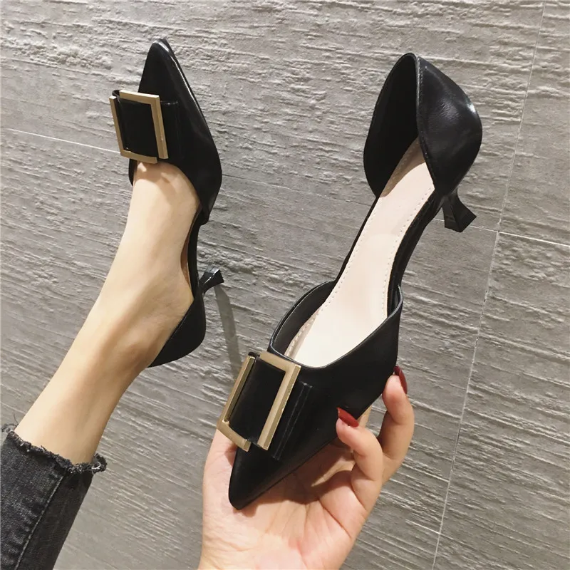 Женские туфли 2020 модные лаконичные привлекательные официальные однотонные
