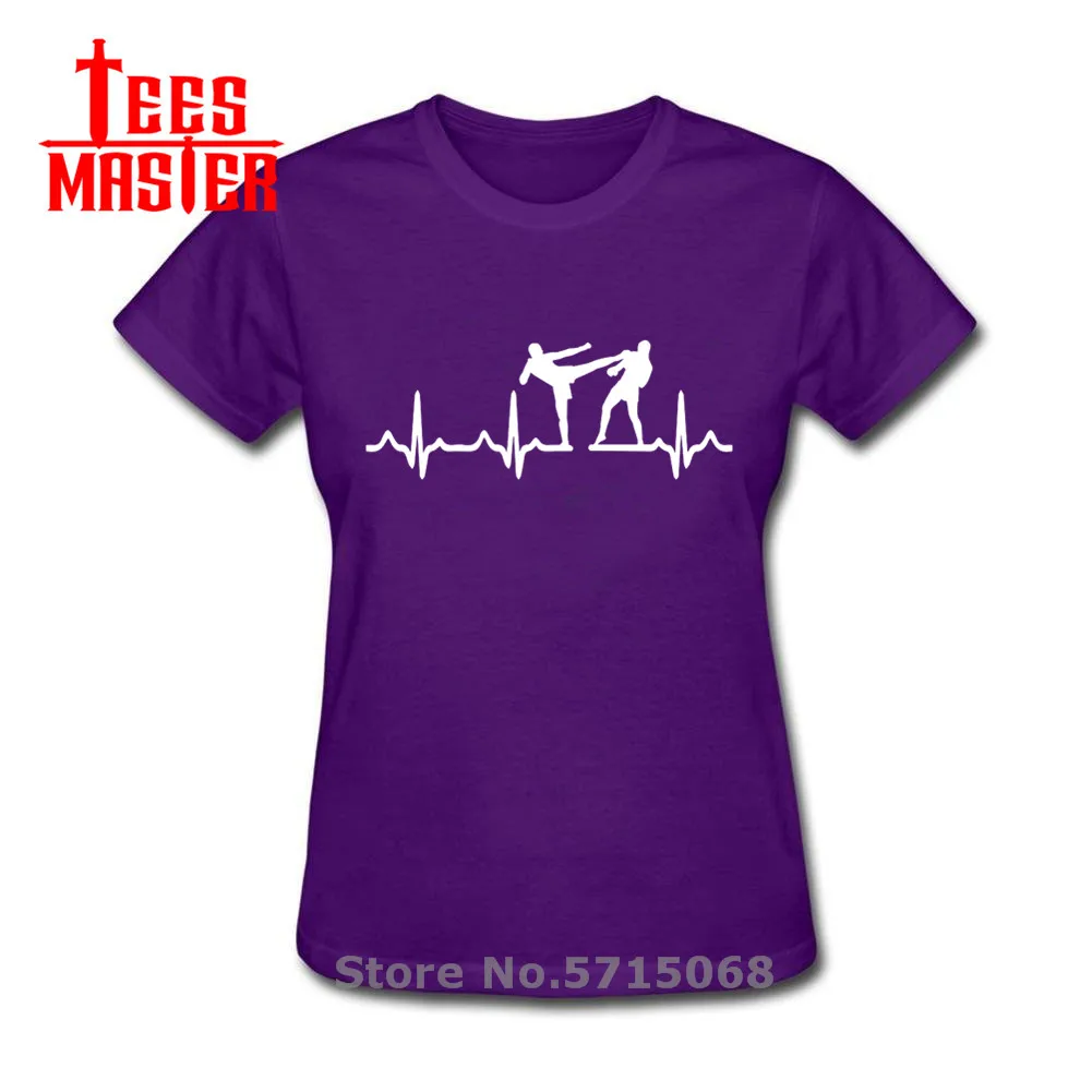 Футболка с рисунком сердцебиения футболки кикбоксинга карате Муай Тай принтом