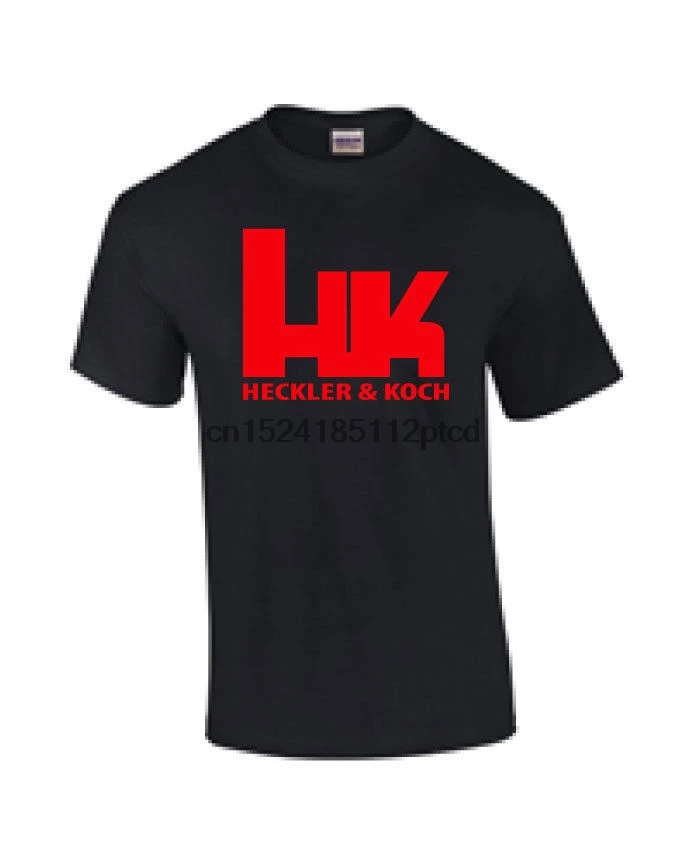 Мужская черная футболка HK Heckler с пистолетами и логотипом огнестрельного